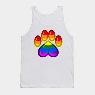 LGBTQ+ Pride Heart Paws - Gay Tank Top